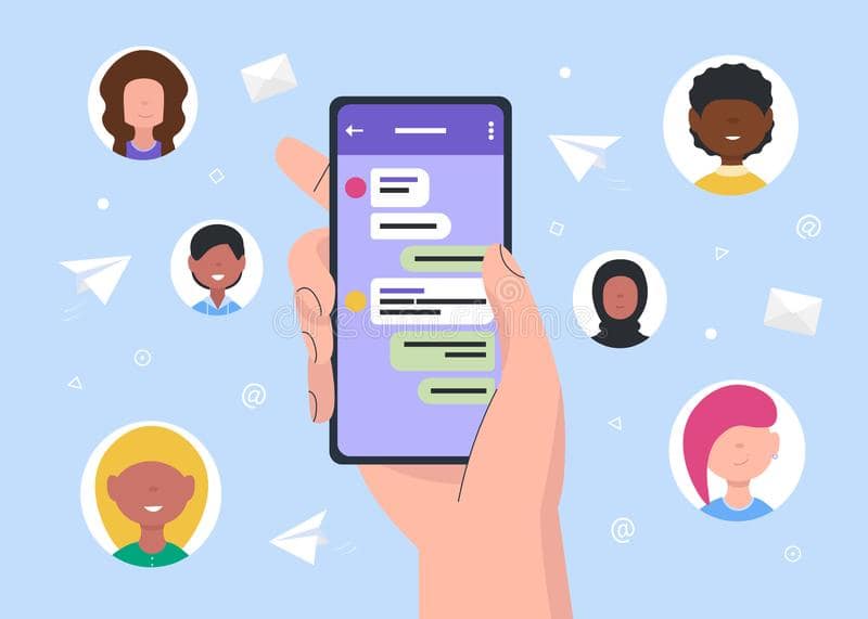 network-hand-phone-chat-social-network-hand-holds-phone-chat-online-people-avatars-background-person-use-internet-158894050